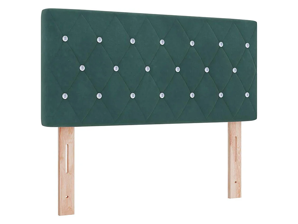 Cama Box com colchão Verde Escuro 120 x 190 cm Veludo