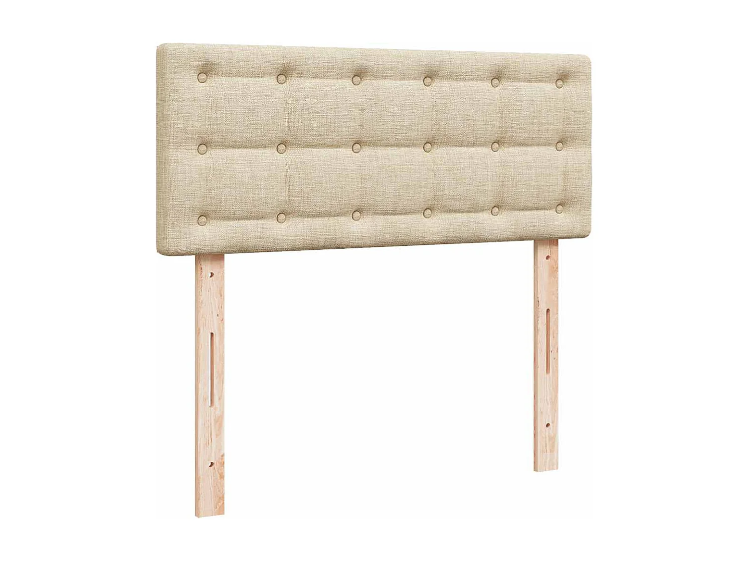 Sommier à lattes de lit avec matelas crème 120x190 cm tissu