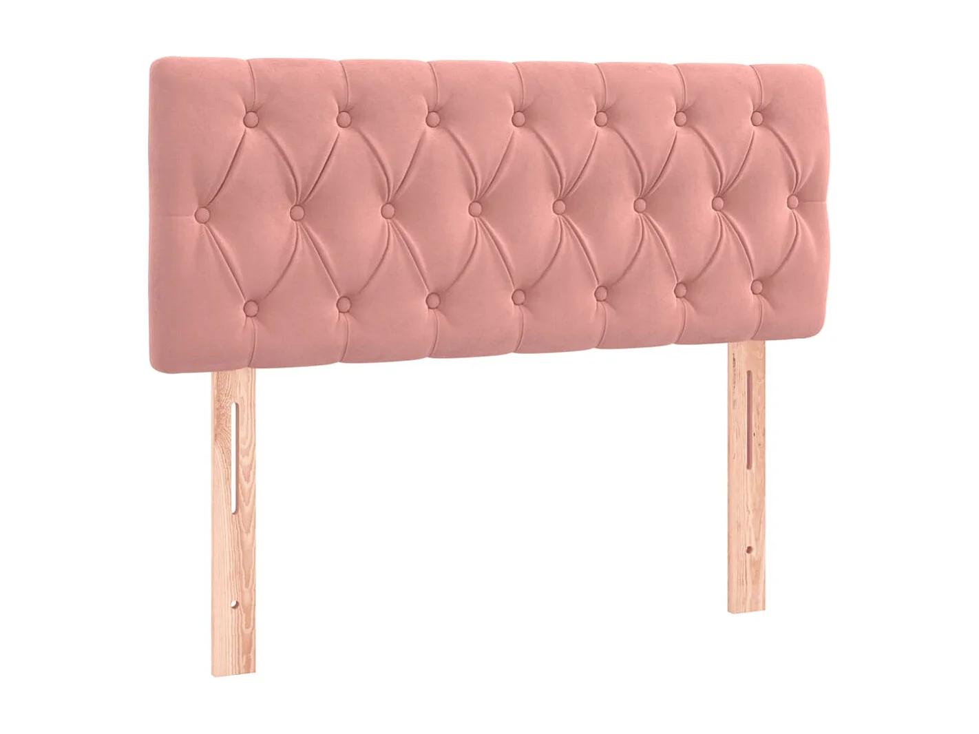 Sommier à lattes de lit et matelas LED rose 120x190 cm velours