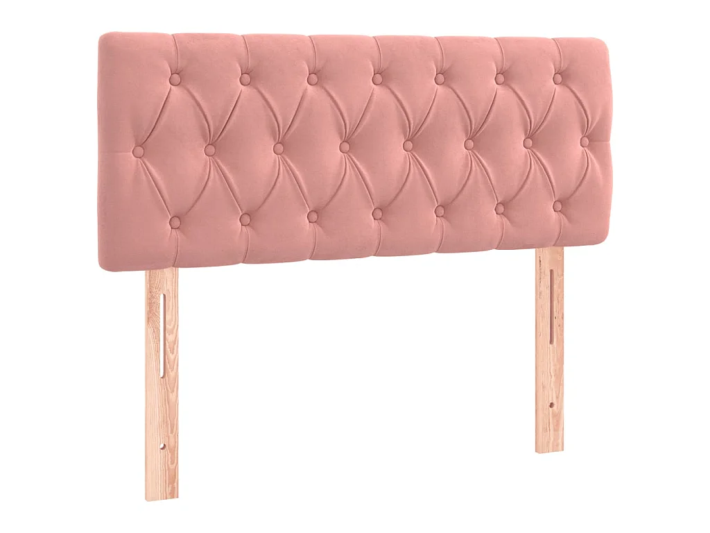 Boxspring met matras en LED fluweel roze 120x190 cm