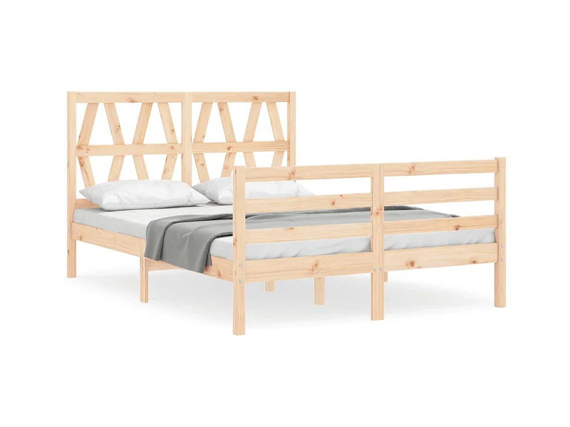 Cadre de lit sans matelas 120x200 cm bois massif