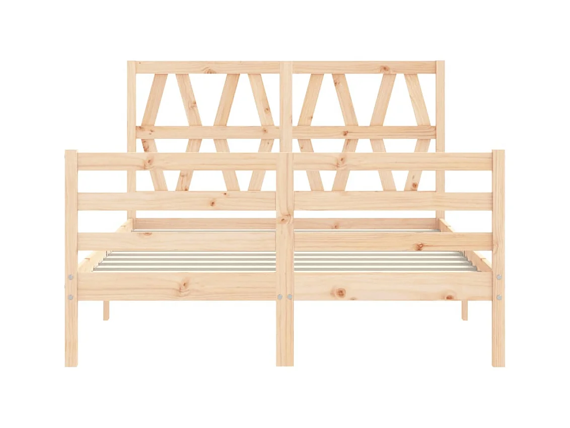 Cadre de lit sans matelas 120x200 cm bois massif