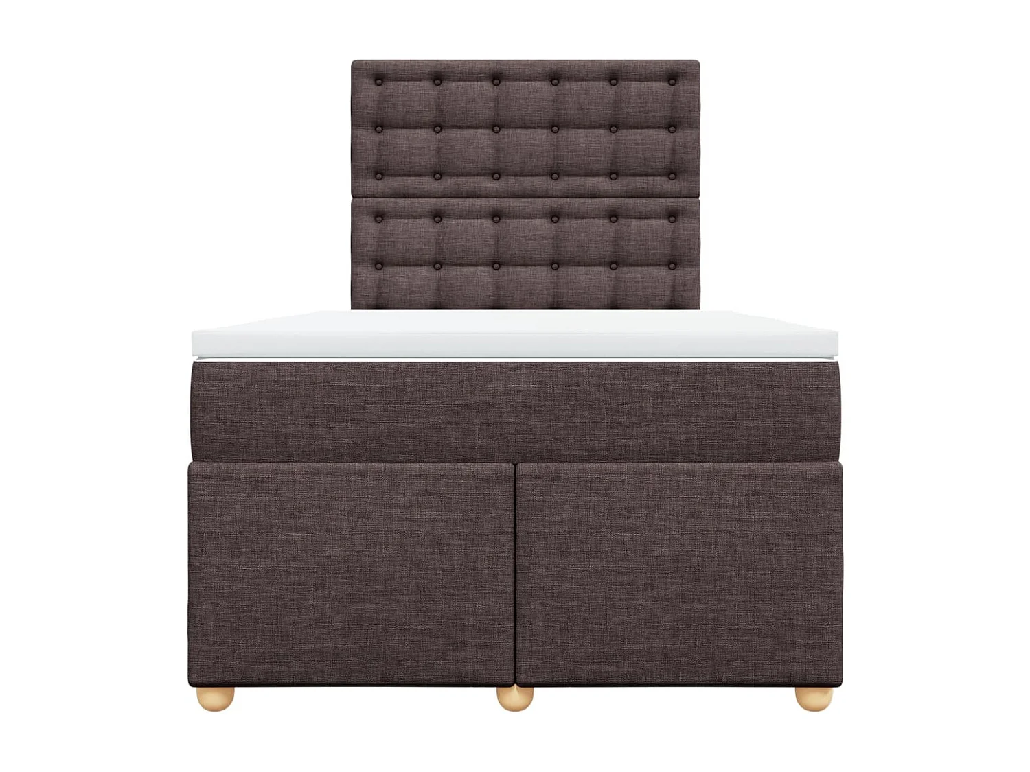 Boxspringbett mit Matratze Dunkelbraun 120x200 cm Stoff