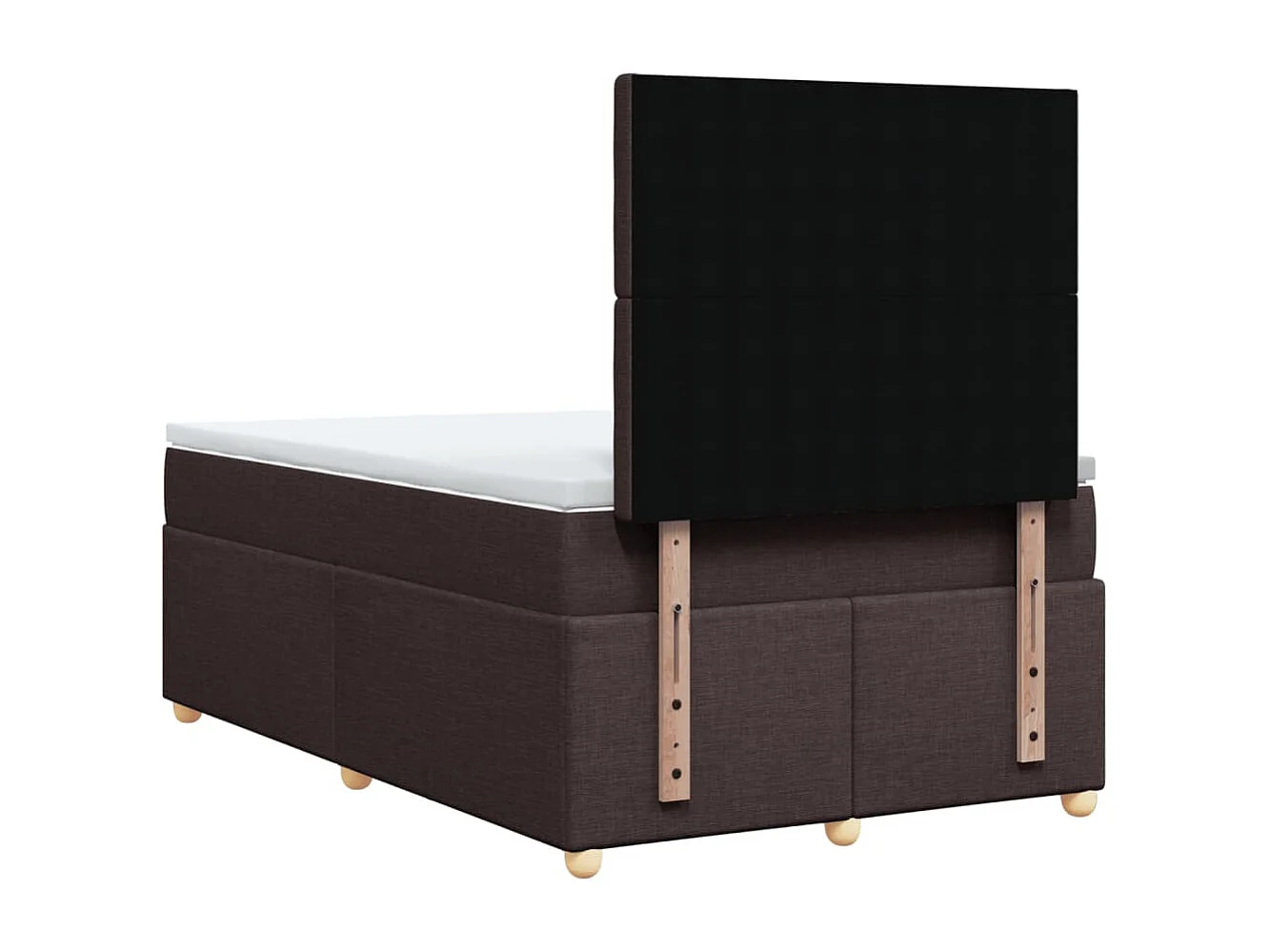 Boxspringbett mit Matratze Dunkelbraun 120x200 cm Stoff