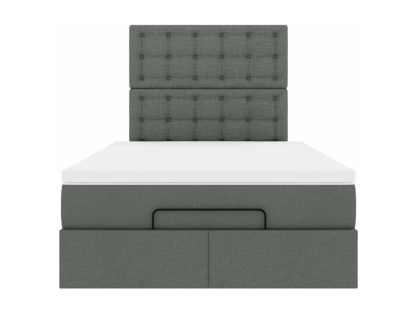 Ottoman bed met matras 120x190 cm stof donkergrijs