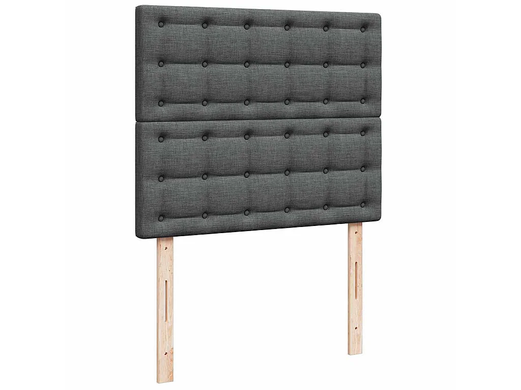 Ottoman-Bett mit Matratze Dunkelgrau 120x190 cm Stoff