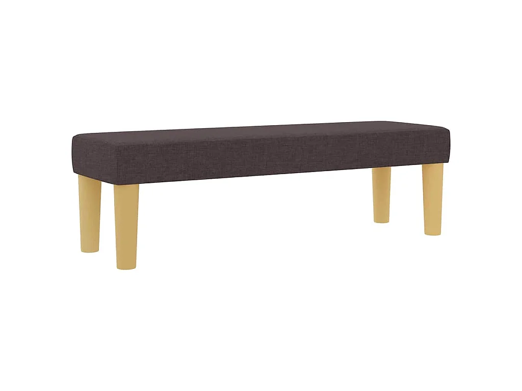 Lit à ressorts avec tête de lit Marron foncé 200 x 120 cm tissu