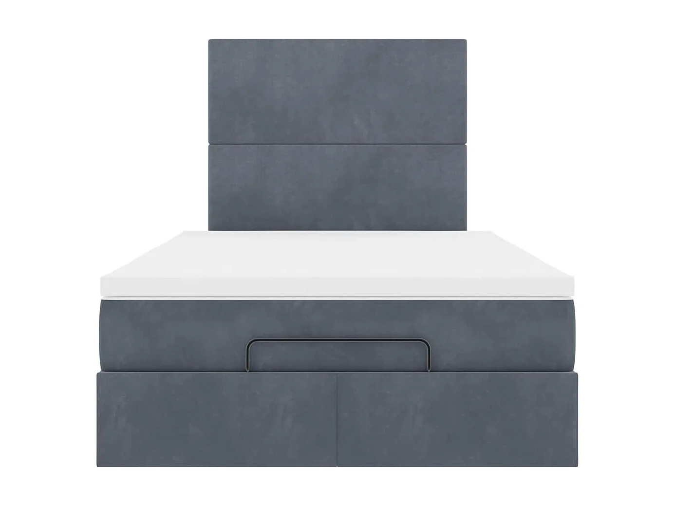 Struttura Letto Pouf con Materassi 120x200 cm Velluto