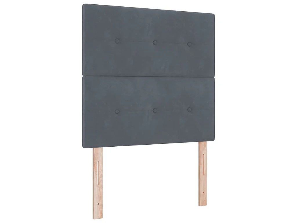 Boxspringbett mit Kopfteil Dunkelgrau 200 x 120 cm Samt