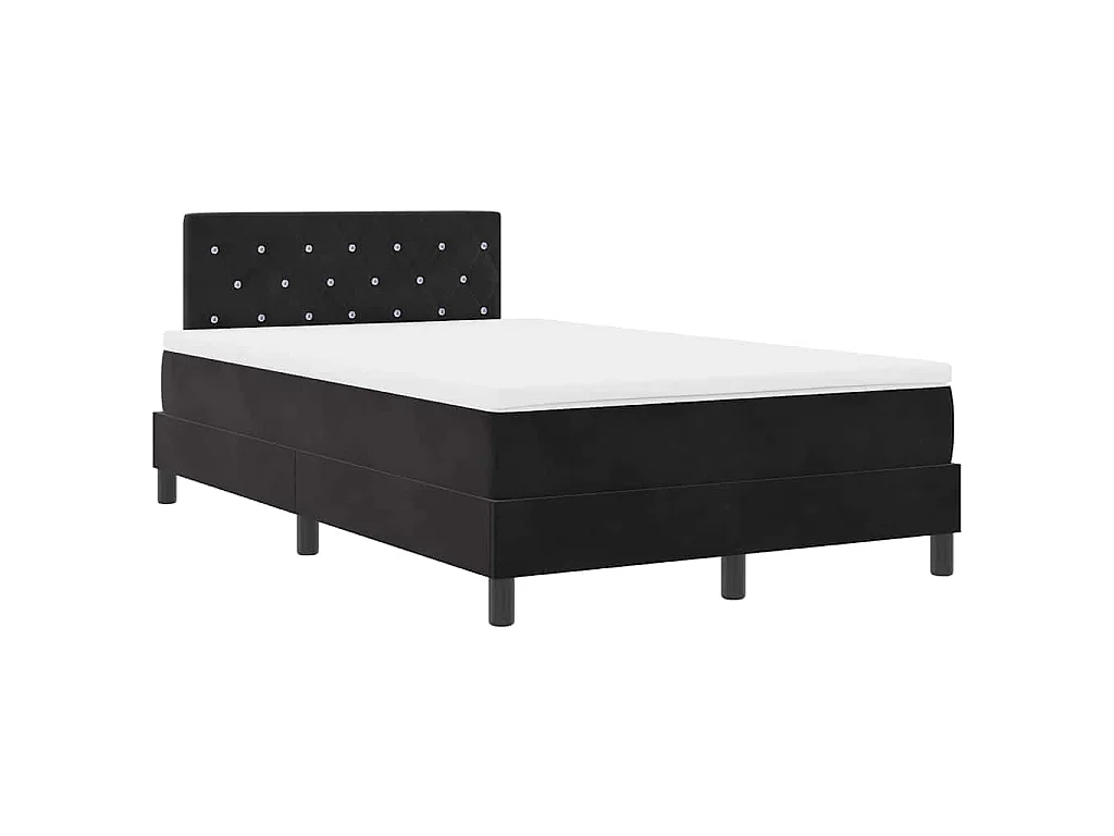 Boxspringbed met matras Zwart 120 x 190 cm Fluweel