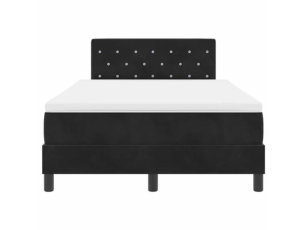 Boxspringbed met matras Zwart 120 x 190 cm Fluweel