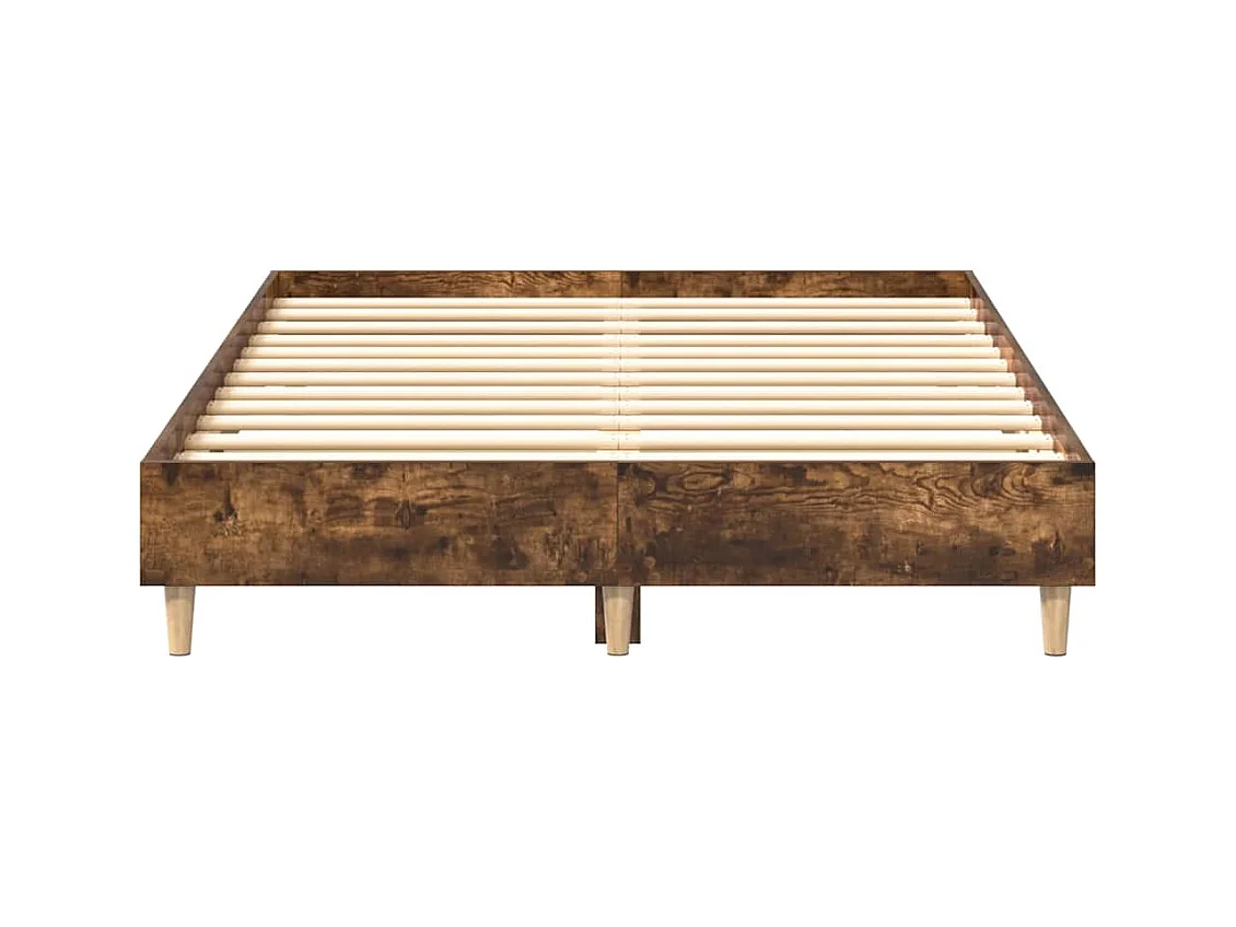 Bettgestell ohne Matratze Räuchereiche 120x200 cm Holzwerkstoff