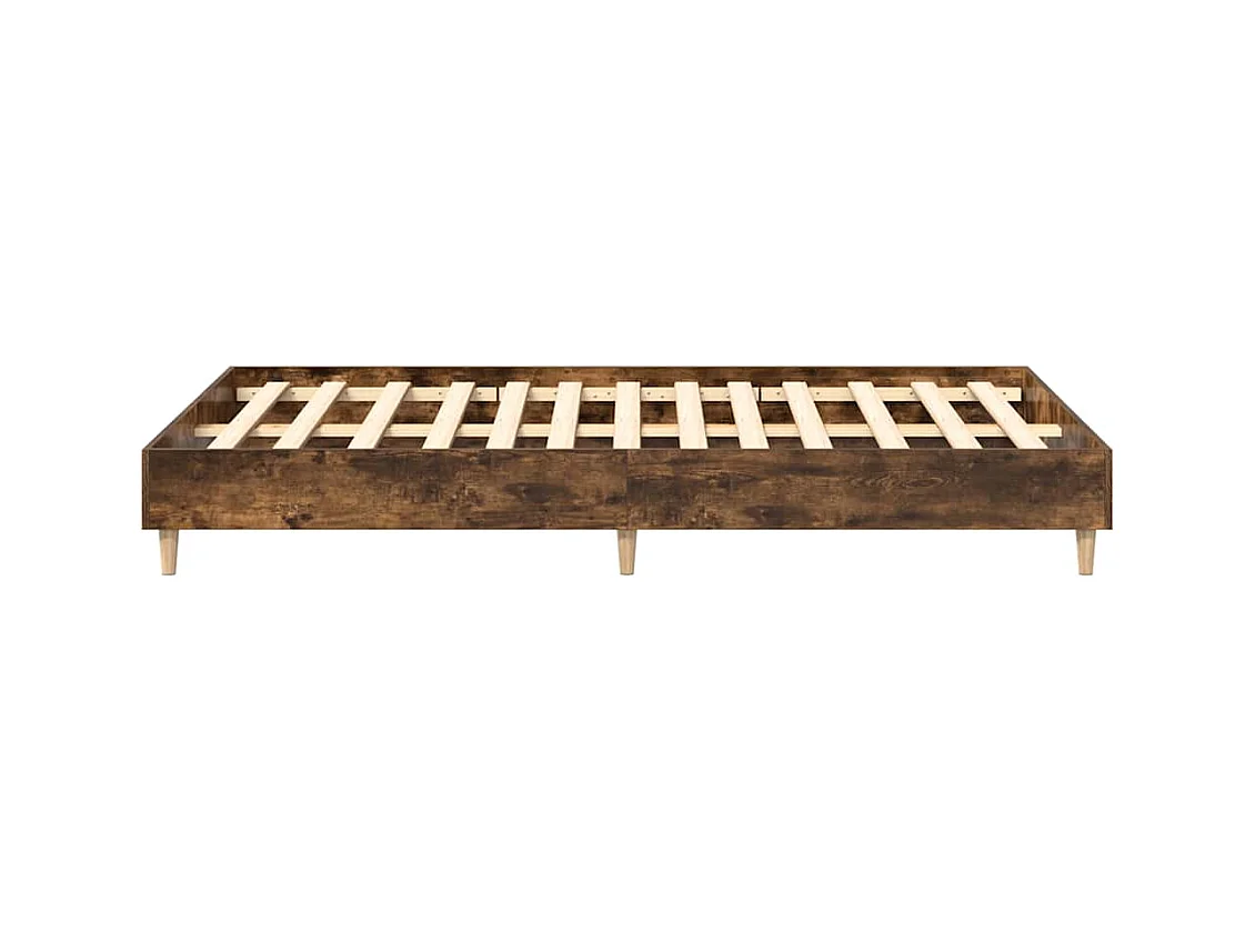 Bettgestell ohne Matratze Räuchereiche 120x200 cm Holzwerkstoff