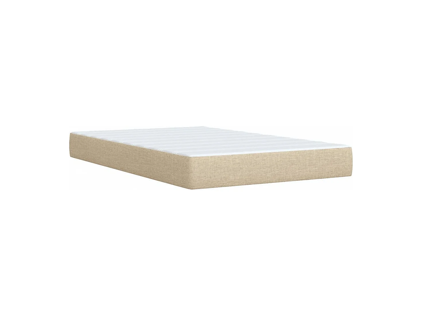 Boxspringbett mit Matratze Creme 120x200 cm Stoff