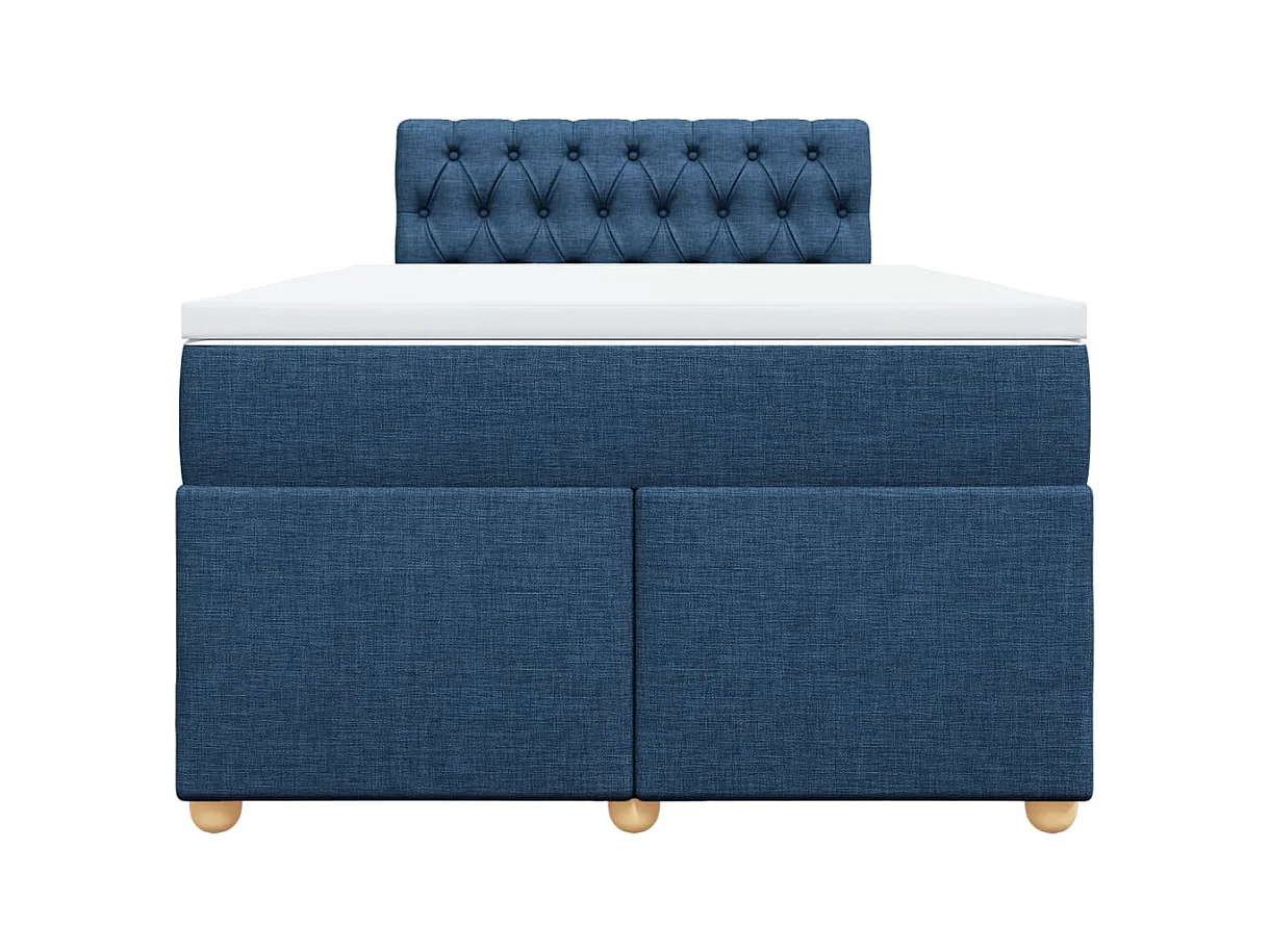 Giroletto a Molle con Materasso Blu 120x200 cm in Tessuto