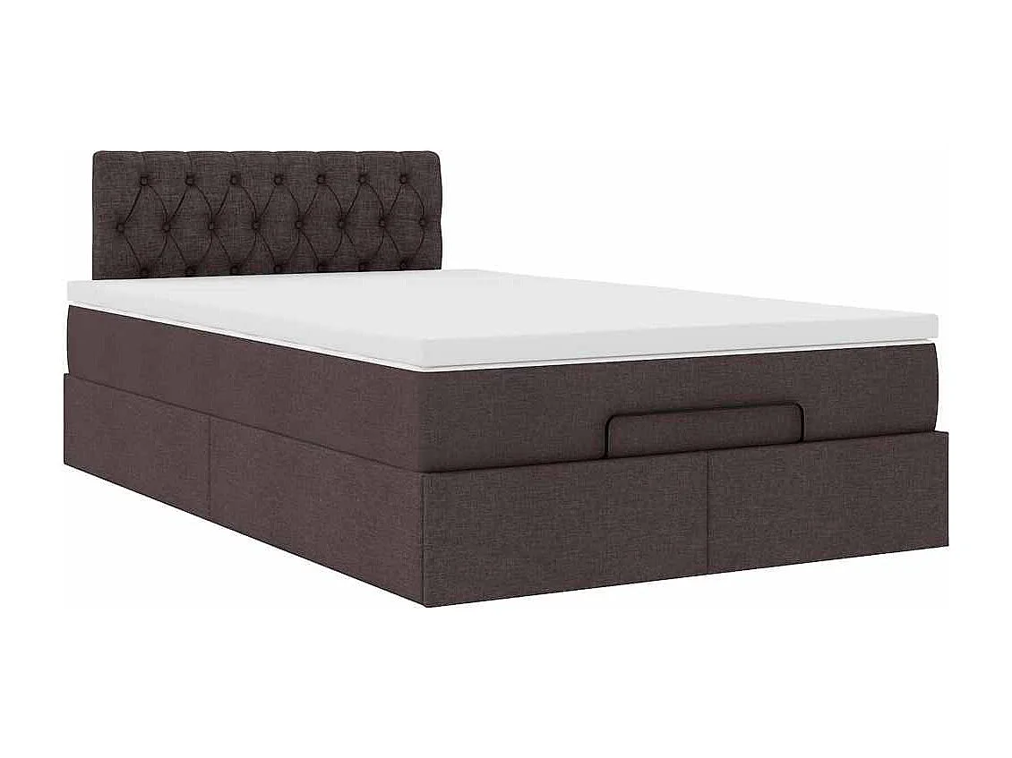 Struttura Letto Pouf con Materasso 80x200 cm in Tessuto
