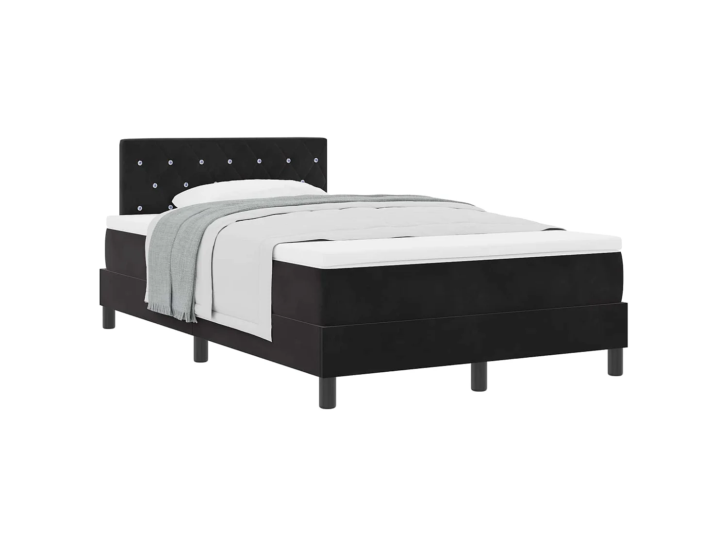 Boxspringbed met matras Zwart 120 x 200 cm Fluweel