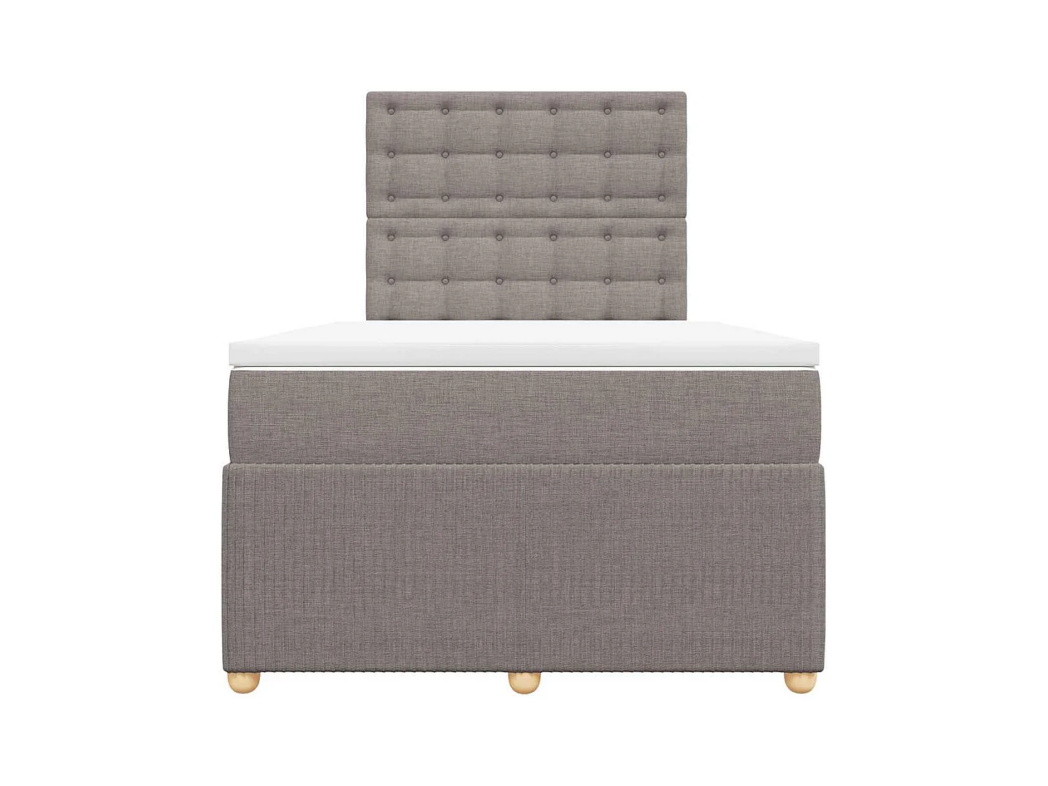 Sommier à lattes de lit avec matelas Taupe 120x200 cm Tissu