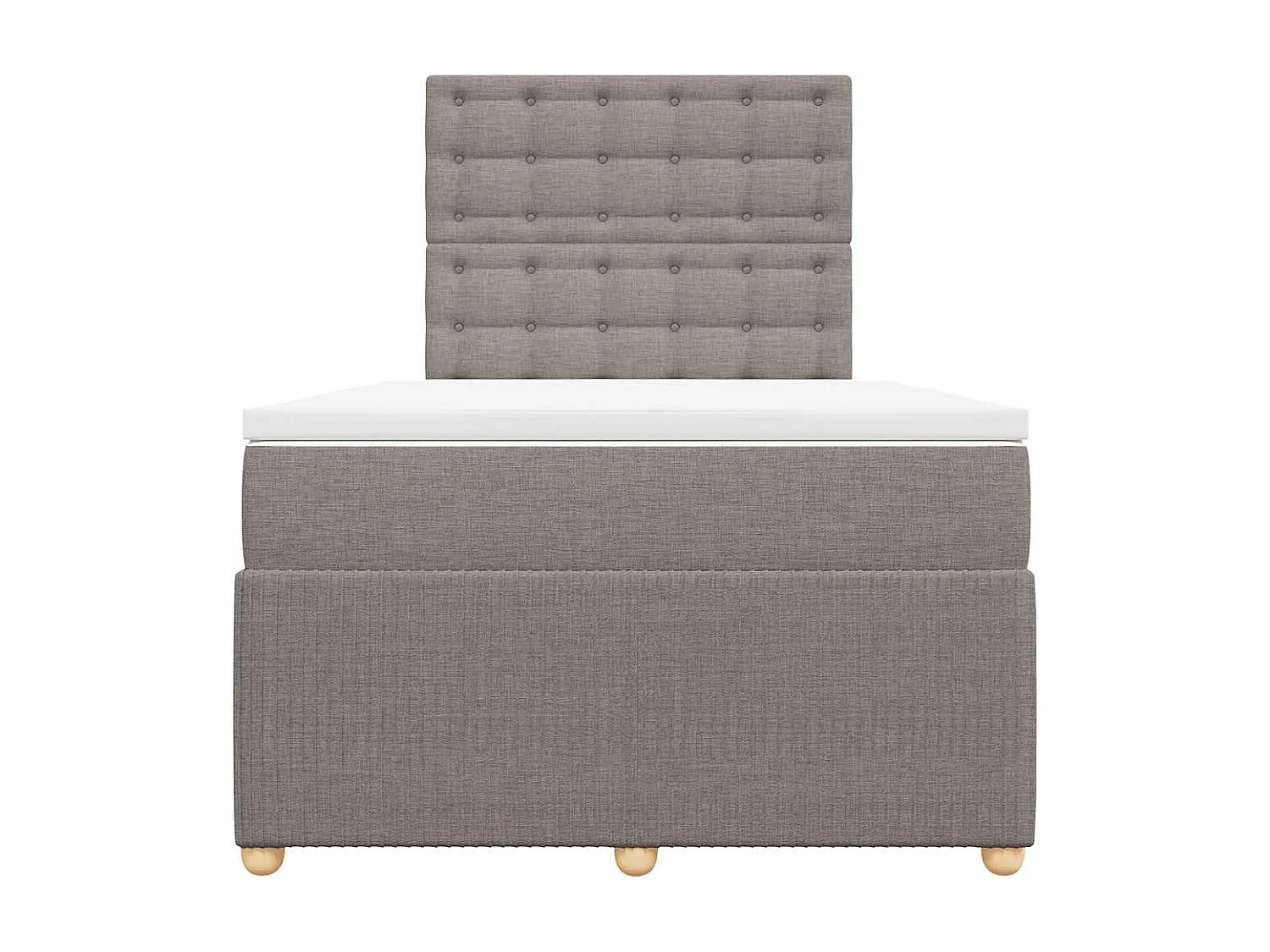 Sommier à lattes de lit avec matelas Taupe 120x200 cm Tissu