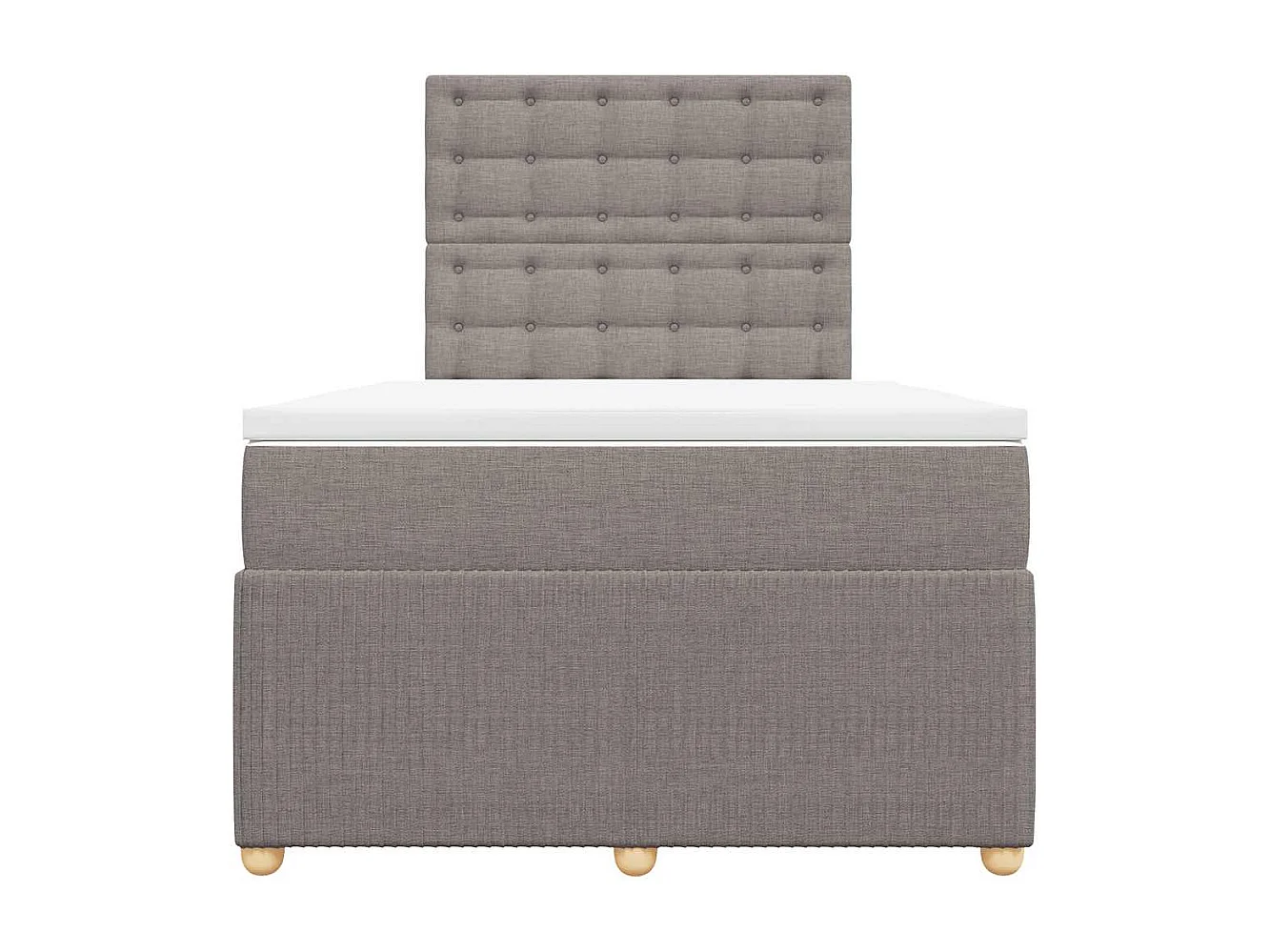 Sommier à lattes de lit avec matelas Taupe 120x200 cm Tissu