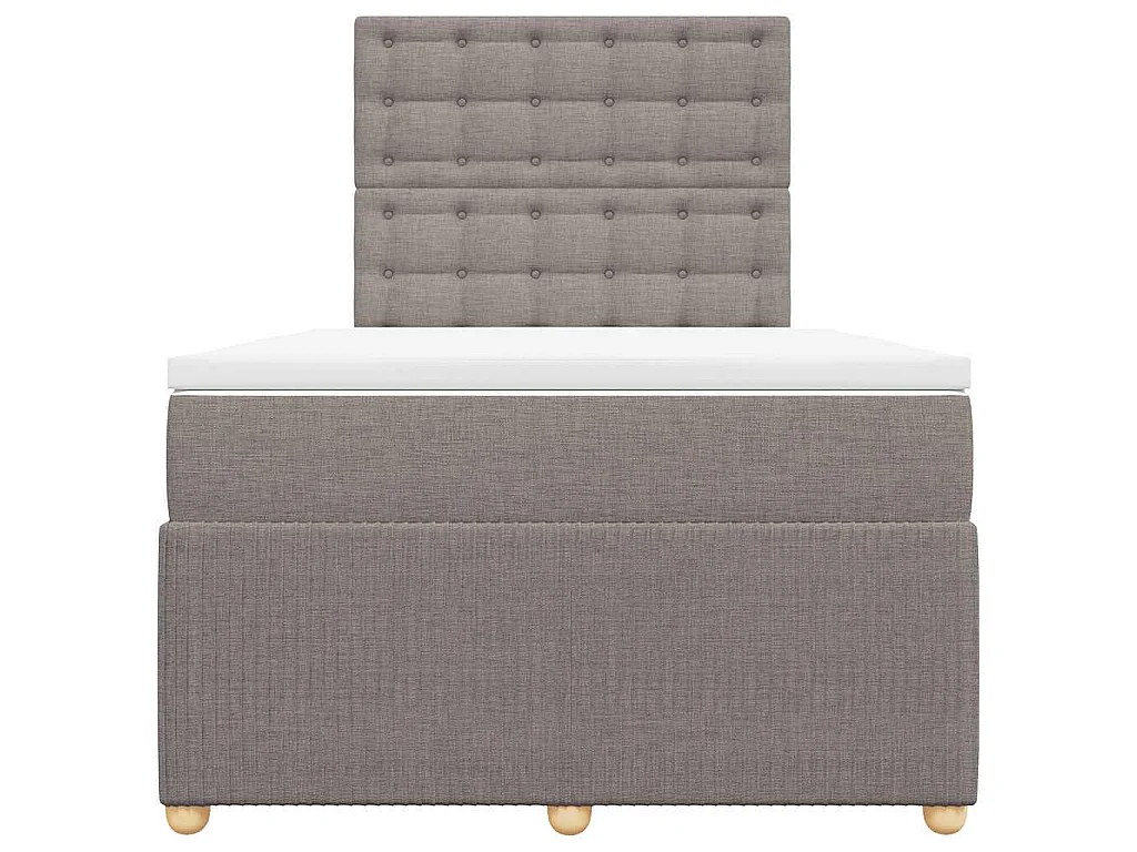 Boxspring met matras stof taupe 120x200 cm