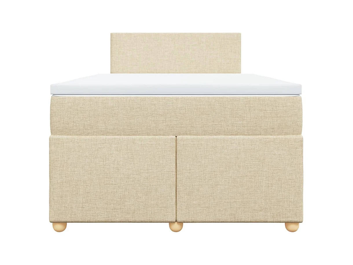 Boxspringbett mit Matratze Creme 120x200 cm Stoff