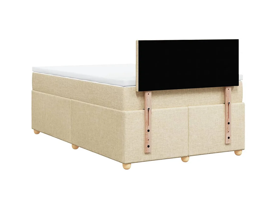 Boxspringbett mit Matratze Creme 120x200 cm Stoff