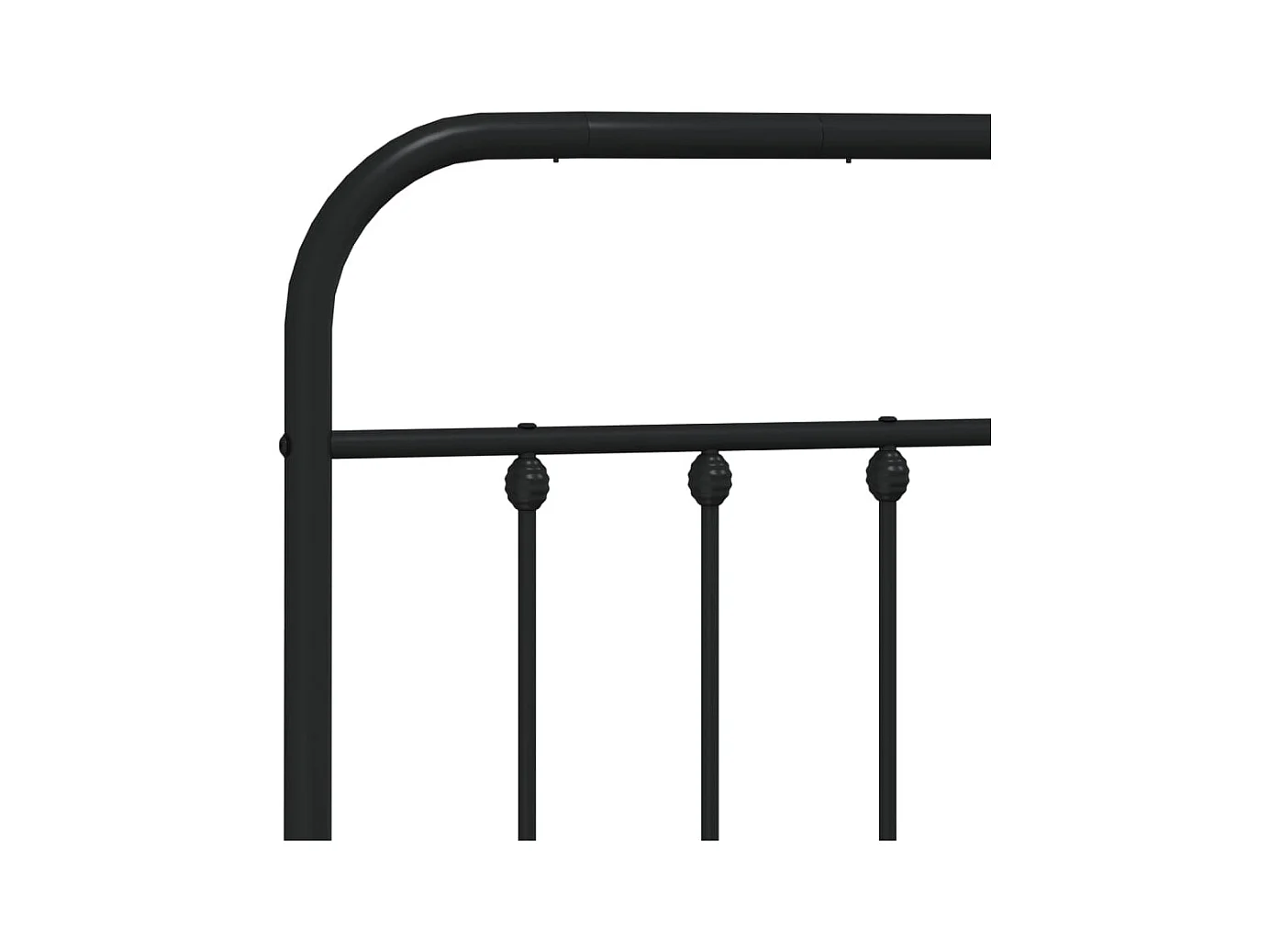 Bedframe met hoofd- en voeteneinde metaal zwart 120x200 cm