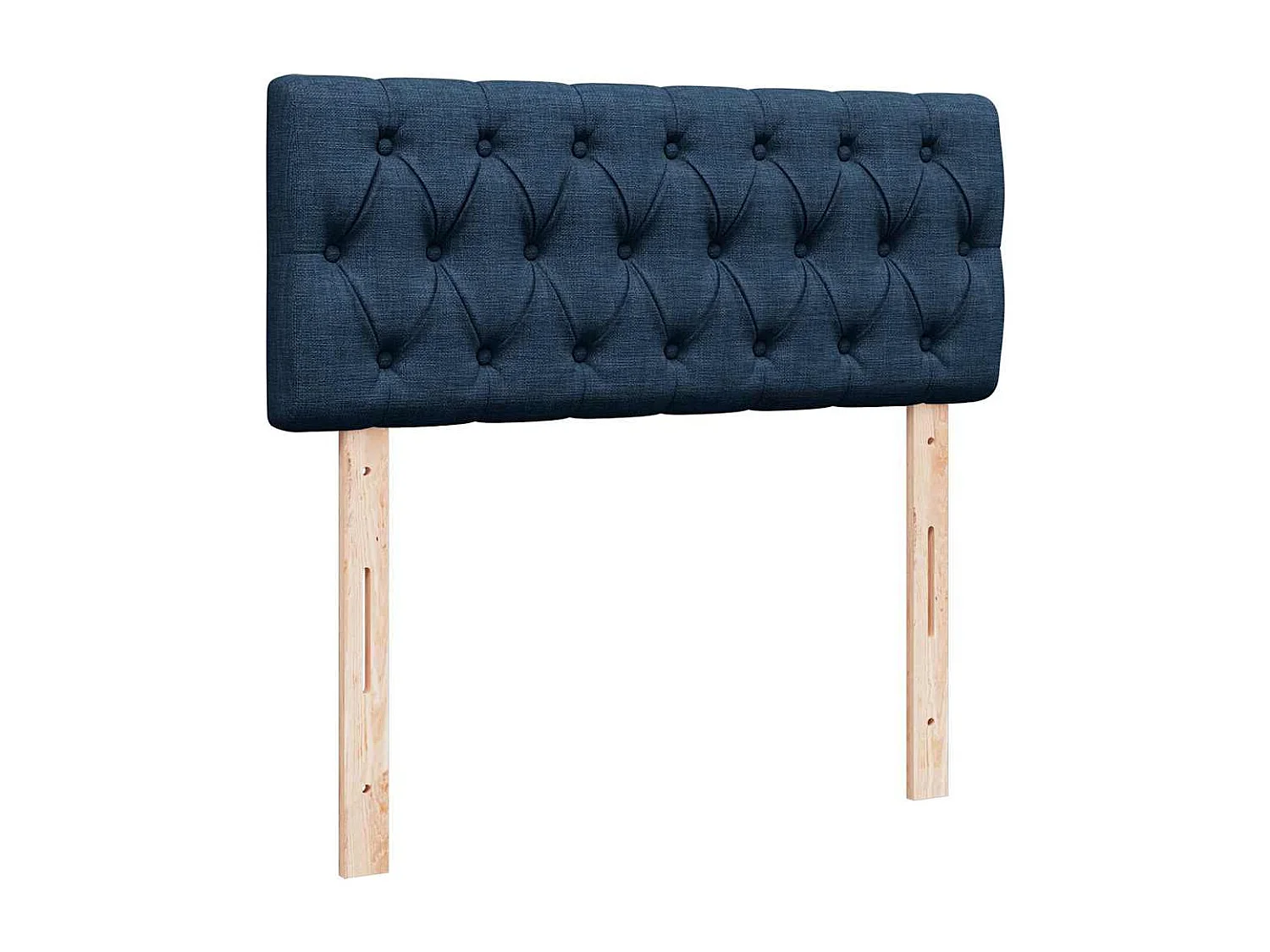 Ottomane Bett mit Matratze & LEDs Blau 120x200 cm Stoff