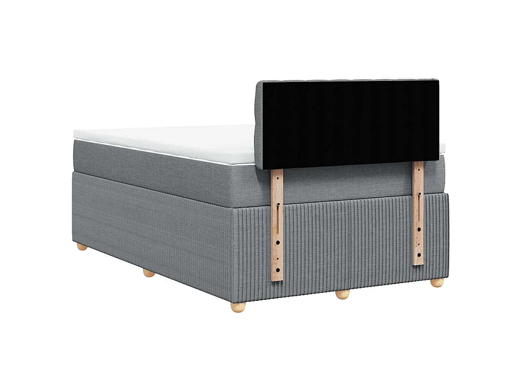 Boxspring met matras stof lichtgrijs 120x190 cm
