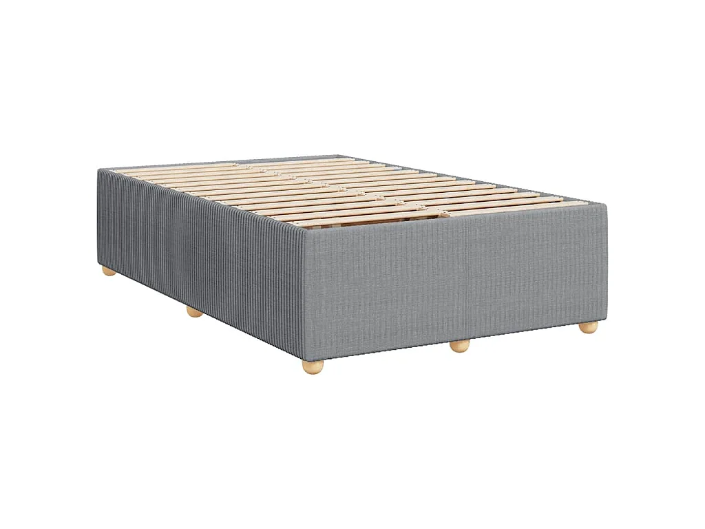Boxspring met matras stof lichtgrijs 120x190 cm