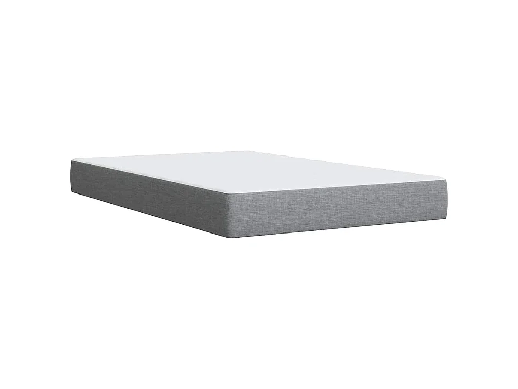 Boxspring met matras stof lichtgrijs 120x190 cm