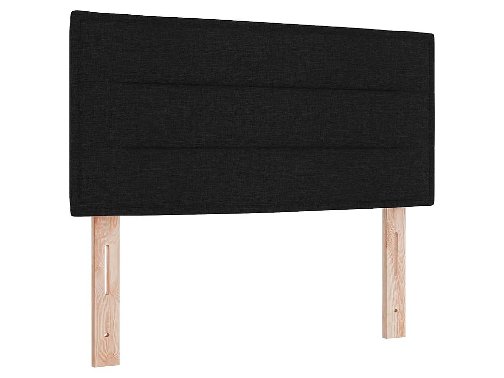 Boxspring bed met LED-stripverlichting Zwart 120 x 190 cm Stof