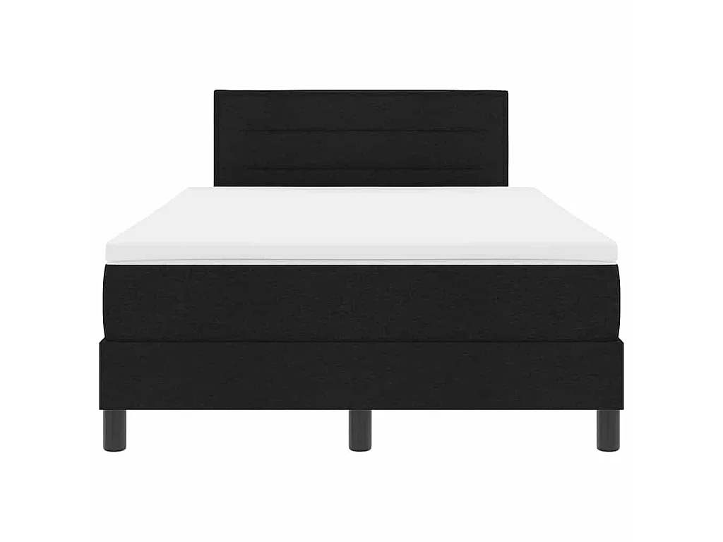 Boxspring bed met LED-stripverlichting Zwart 120 x 190 cm Stof
