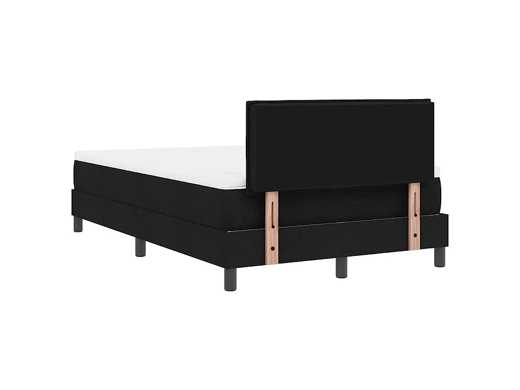 Boxspring bed met LED-stripverlichting Zwart 120 x 190 cm Stof