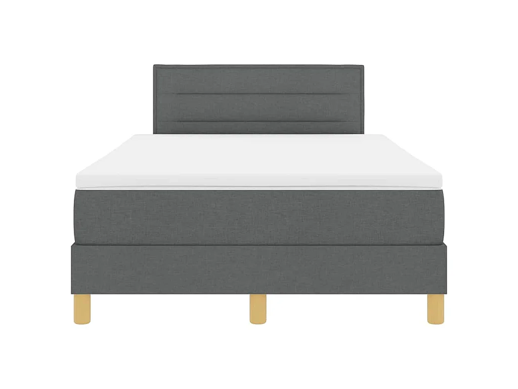 Boxspringbett mit Kissen Dunkelgrau 120 x 190 cm Stoff