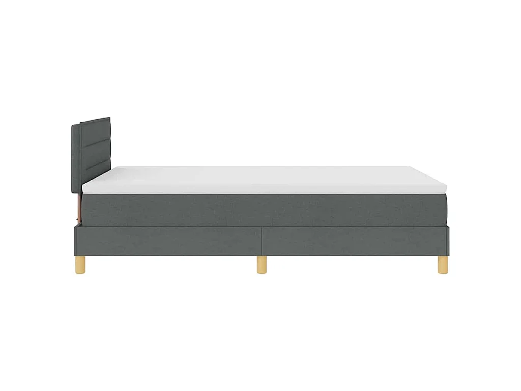 Boxspringbett mit Kissen Dunkelgrau 120 x 190 cm Stoff