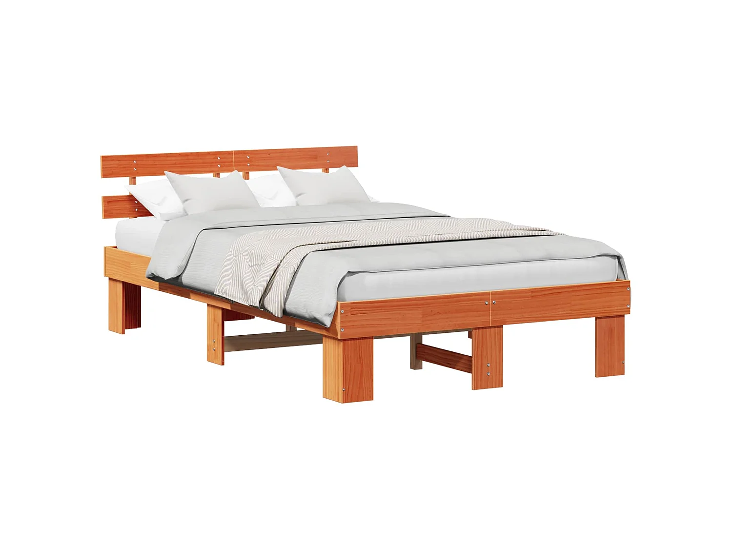 Bedframe Wasbruin 120 x 200 cm Massief grenenhout