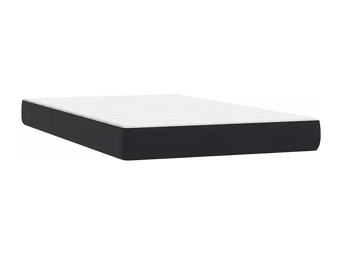 Cama box spring c/ colchão e LED 120x210 cm veludo preto
