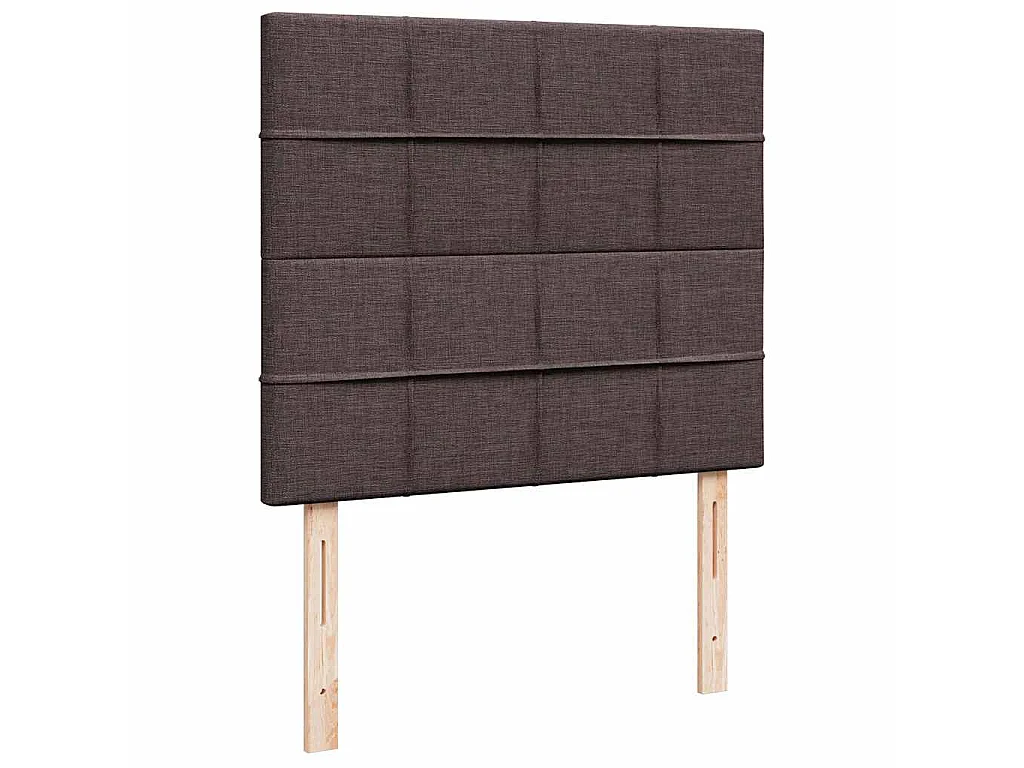 Ottoman bed met matras en LED's 120x190 cm stof donkerbruin