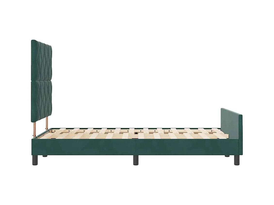 Bedframe met hoofdeinde Donkergroen 120 x 200 cm Fluweel