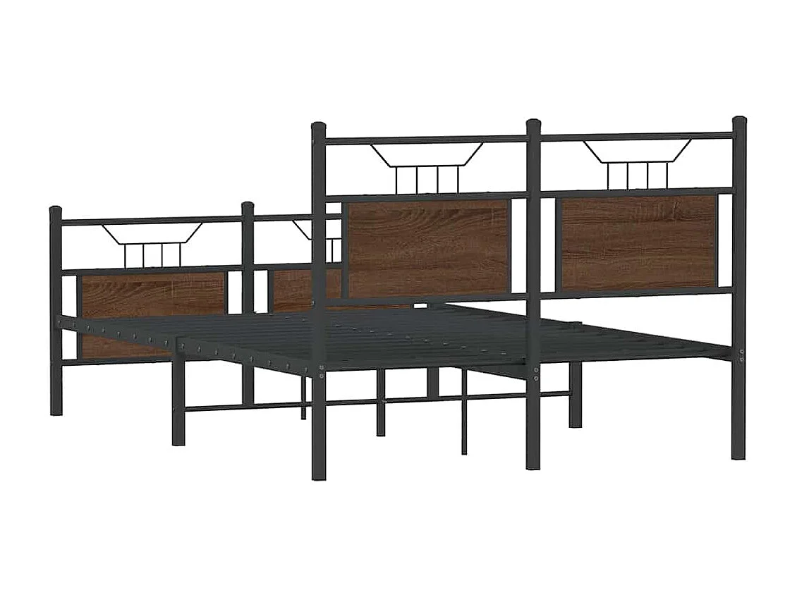 Bedframe zonder matras bewerkt hout bruin eikenkleur 120x200 cm