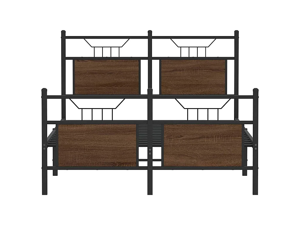 Bedframe zonder matras bewerkt hout bruin eikenkleur 120x200 cm