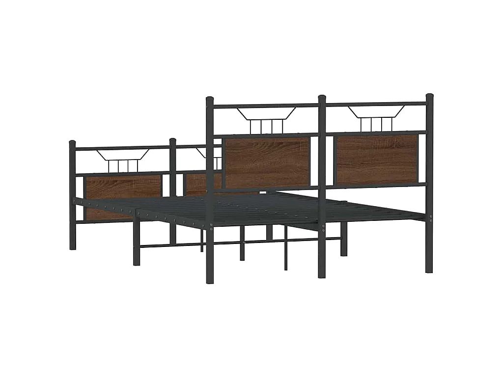 Bedframe zonder matras bewerkt hout bruin eikenkleur 120x200 cm