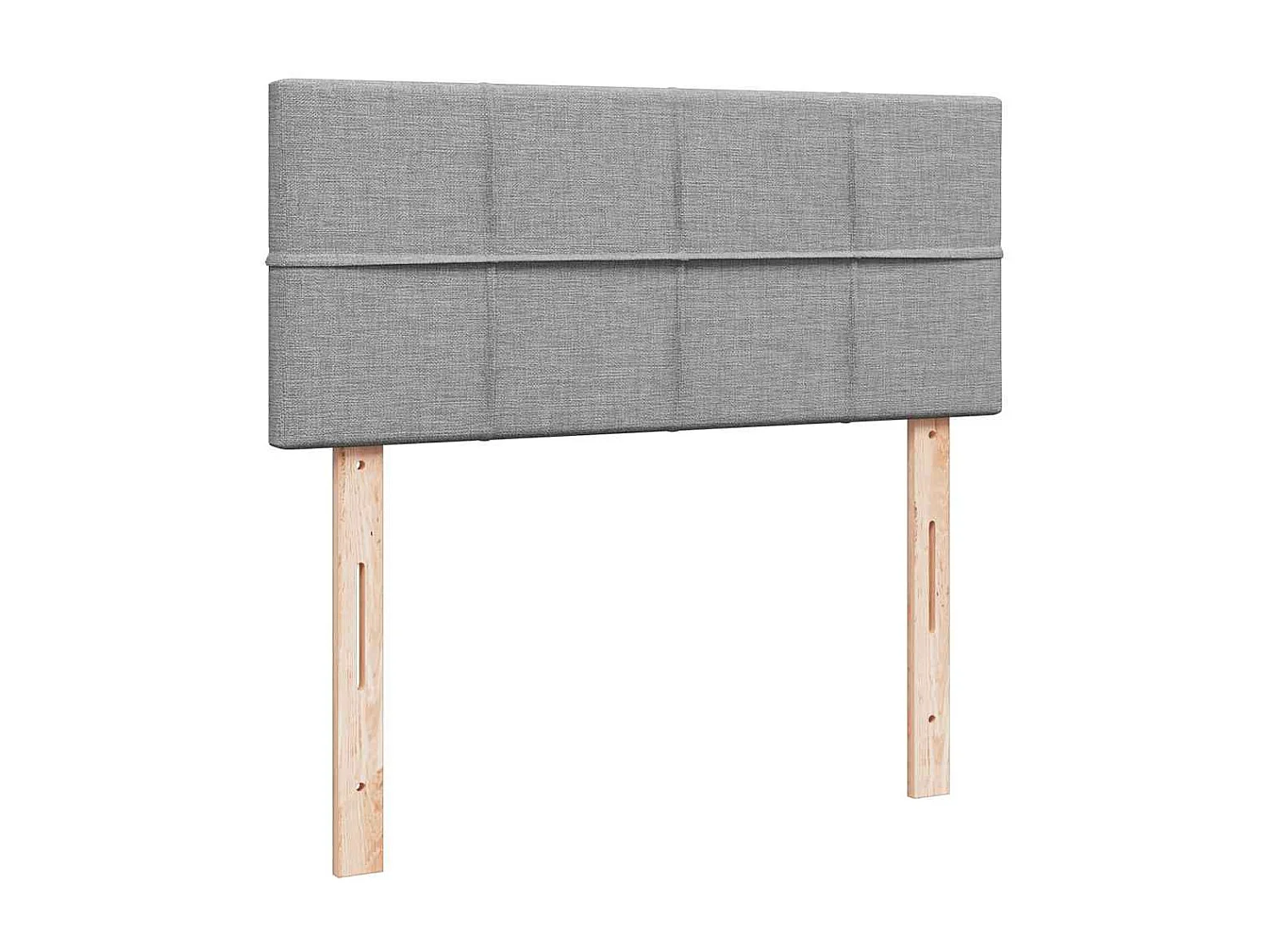 Lit ottoman avec matelas gris clair 120x200 cm tissu