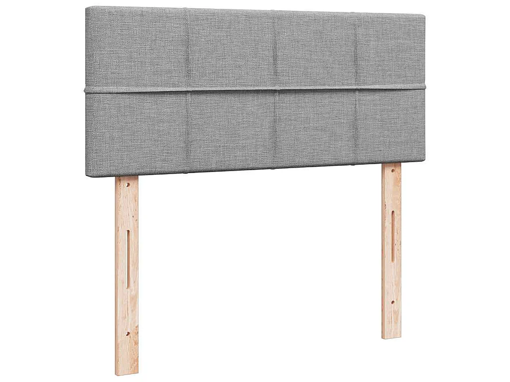 Bed met matras 120x200 cm stof lichtgrijs