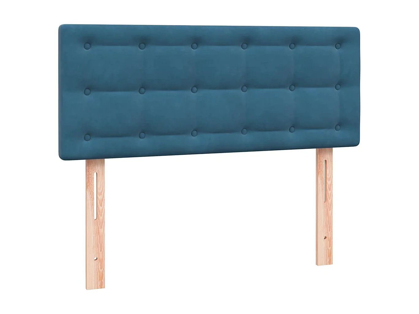 Cama com molas/colchão 120x210 cm veludo azul-escuro