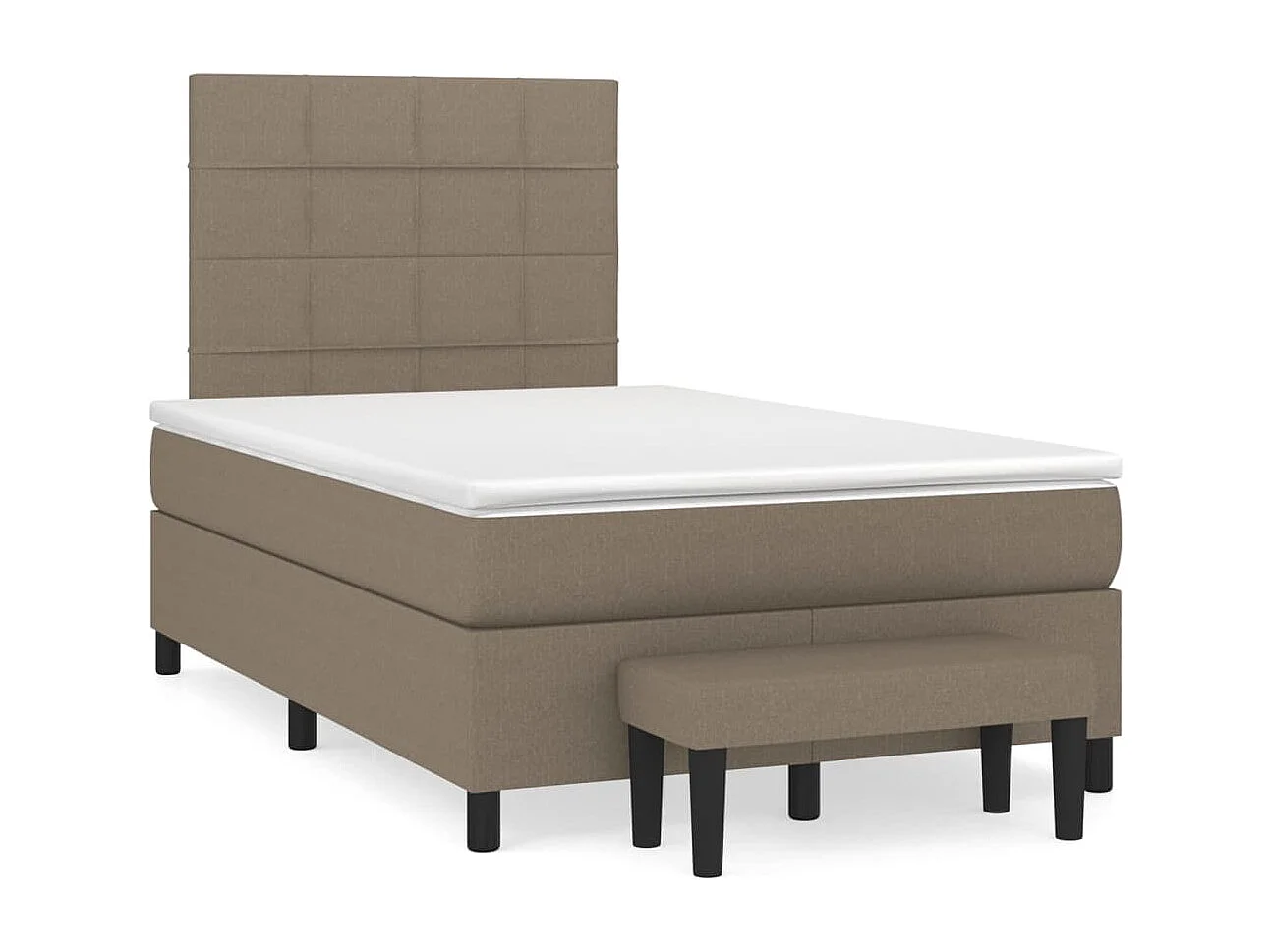 Boxspringbett mit Matratze Taupe 120x190 cm Stoff