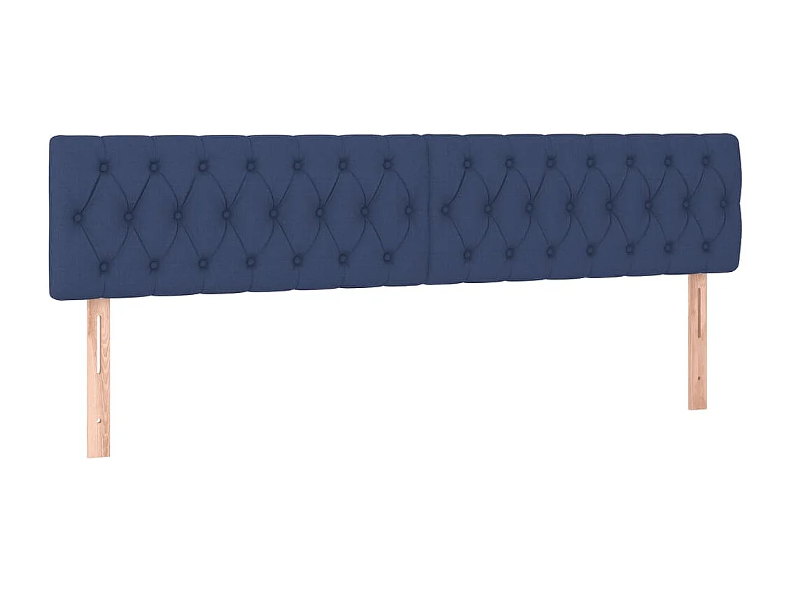 Boxspringbett mit Matratze Blau 120x190 cm Stoff
