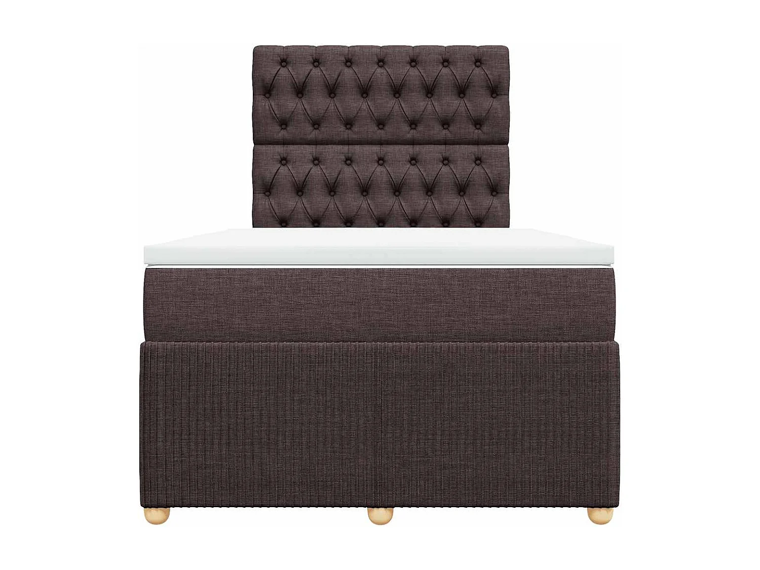 Boxspringbett mit Matratze Dunkelbraun 120x190 cm Stoff